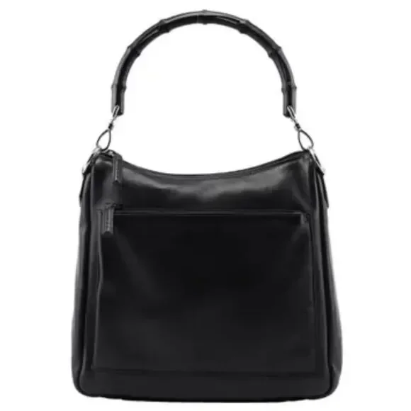 Gucci Diana Cloth & Leather Bamboo Black Women's Bag Excellent Condition - Picture 1 of 16